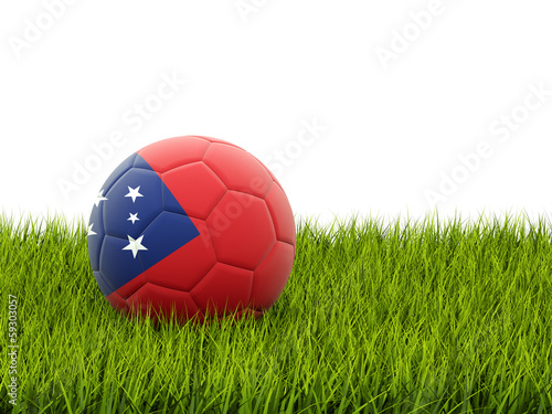 Football with flag of samoa