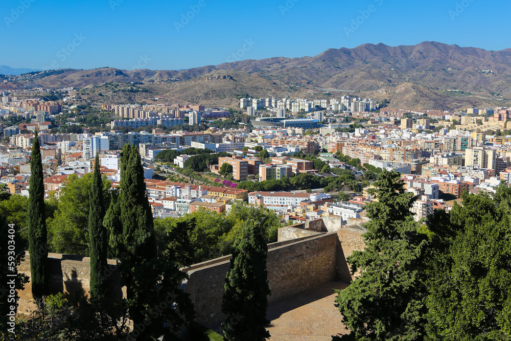 View on Malaga, Andalusia, Spain