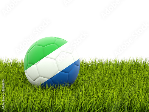 Football with flag of sierra leone