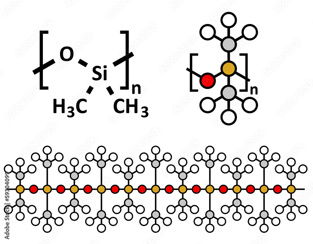 Silicone oil (Polydimethylsiloxane, PDMS) silicone polymer Silicone oil (Polydimethylsiloxane, PDMS) silicone polymer