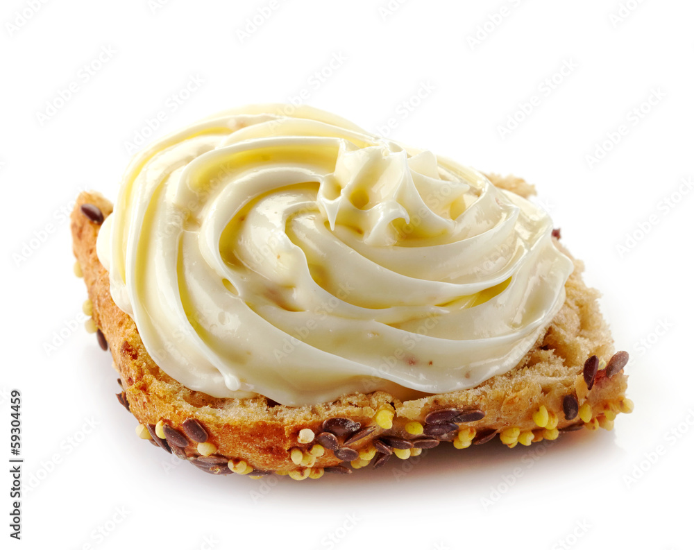 bread with melted cream cheese bread with melted cream cheese