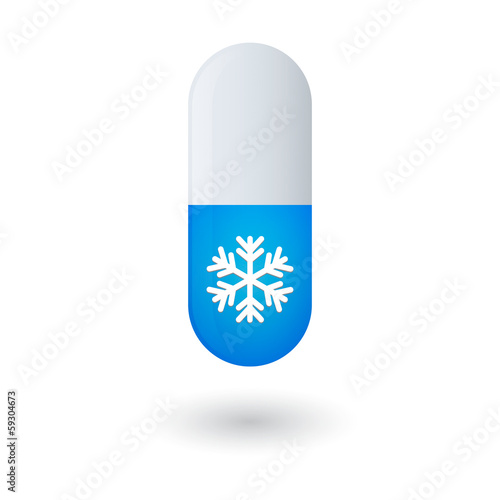 Pill with a snow flake