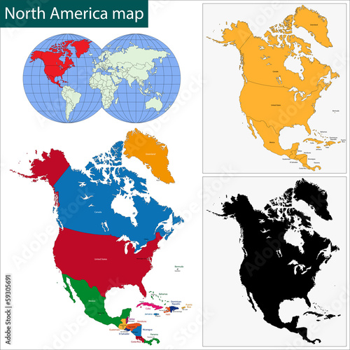 North America map