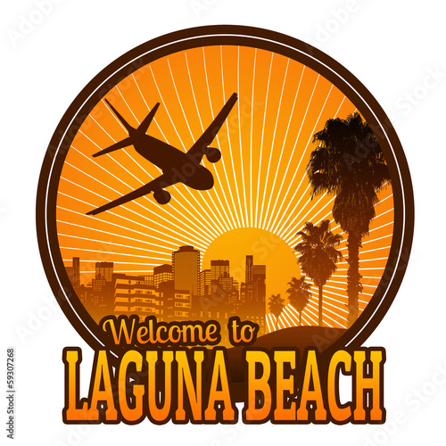 Welcome to Laguna Beach label or stamp