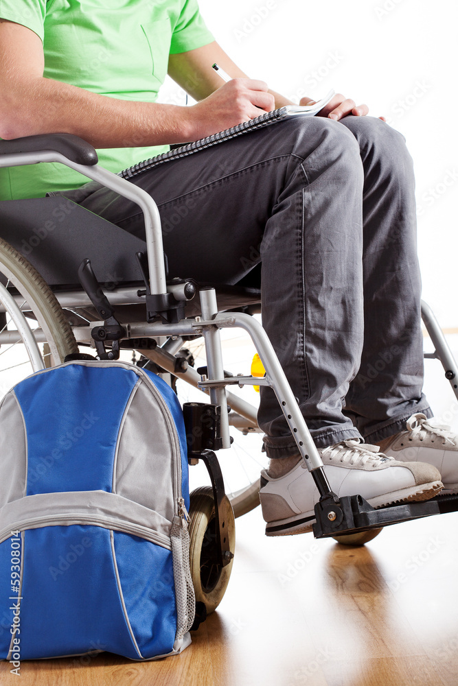 Student on wheelchair Student on wheelchair