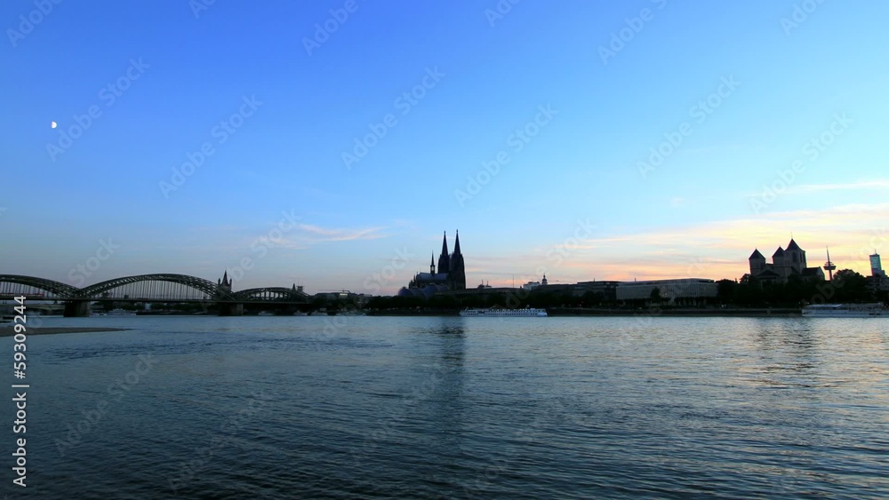 Cologne, Germany, Skyline, time lapse Cologne, Germany, Skyline, time lapse