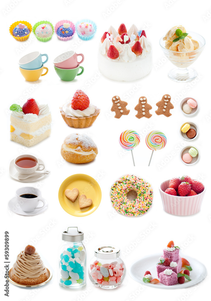 スイーツのコラージュ スイーツのコラージュ
