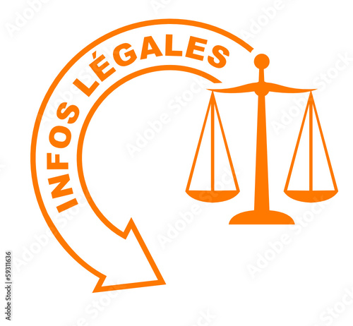 infos légales flèche orange