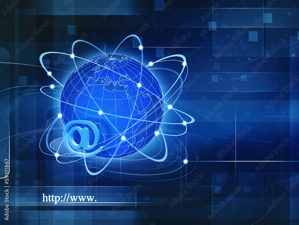Fototapeta premium Global Information Society, abstract techno backgrounds for your