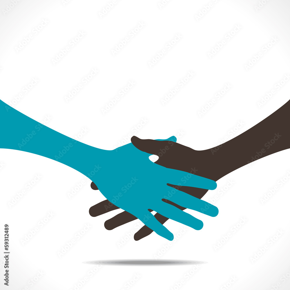 Fototapeta premium hand shake vector