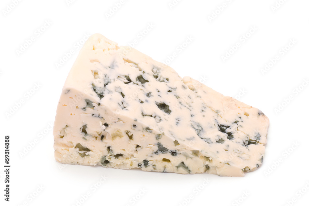 Blue Cheese isolated on white