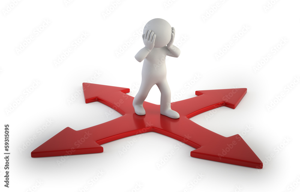 3d small people - intersection 3d small people - intersection