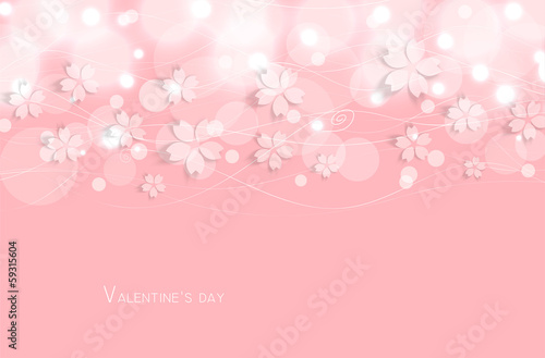 Abstract cherry blossom on pink background © qianqiuzi