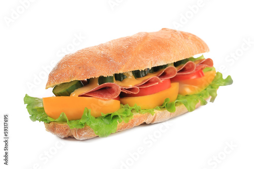 French baguette sandwich.