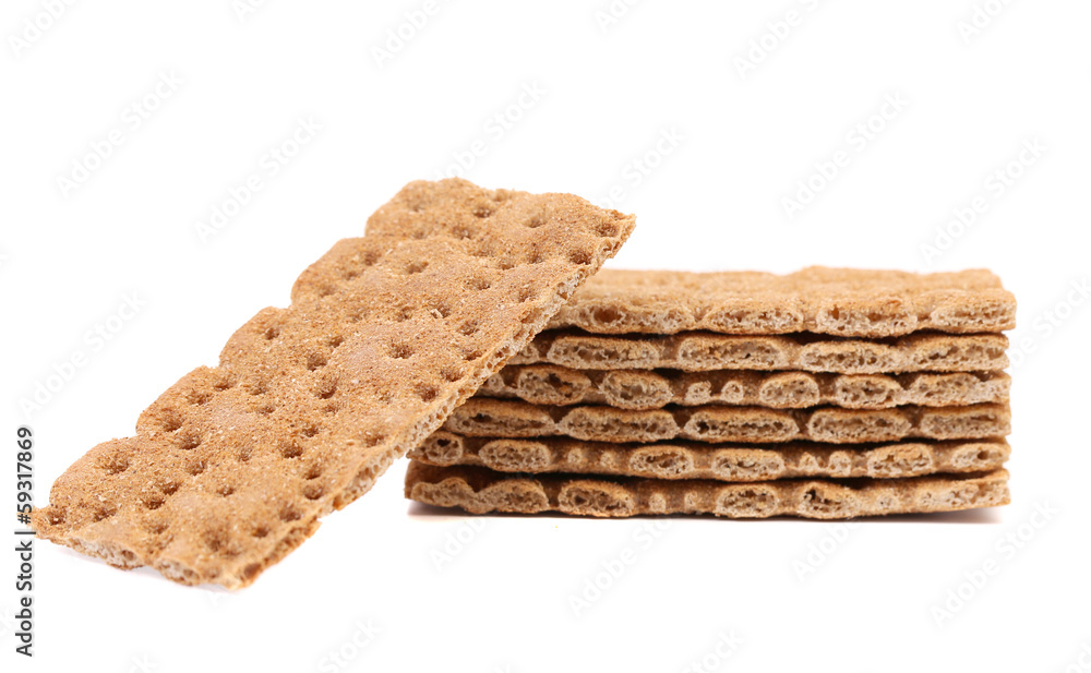 Close up whole grain crisp bread. Close up whole grain crisp bread.