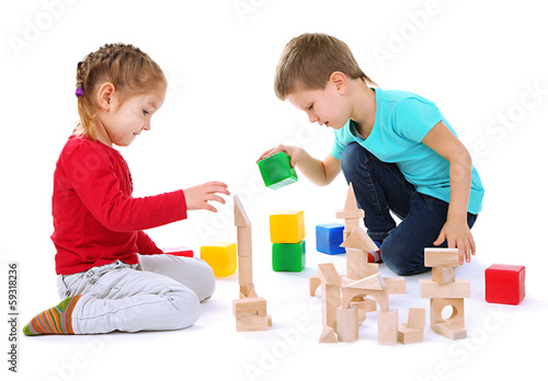 Little children isolated on...