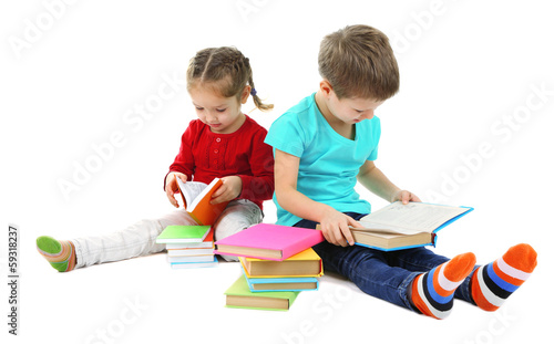 Little children with books ...
