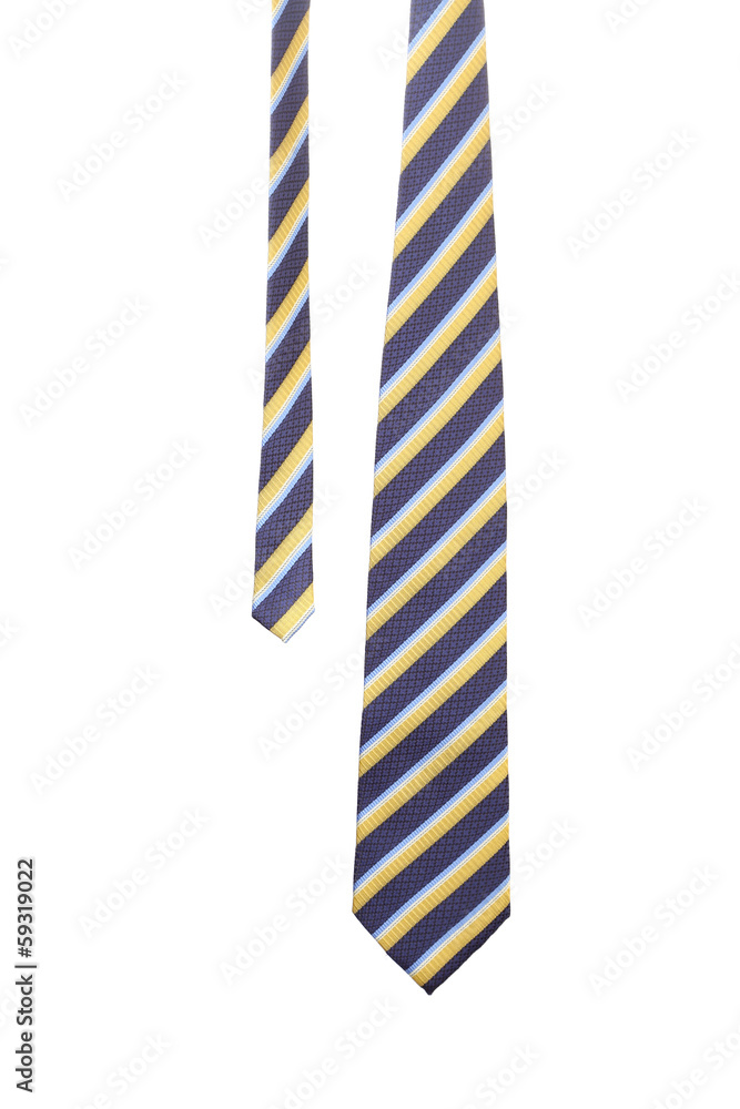 Tie a colorful striped. Tie a colorful striped.