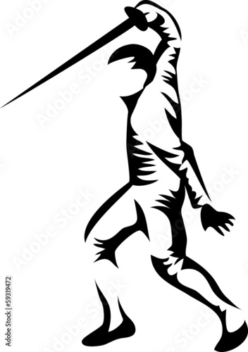 stylized swordsman