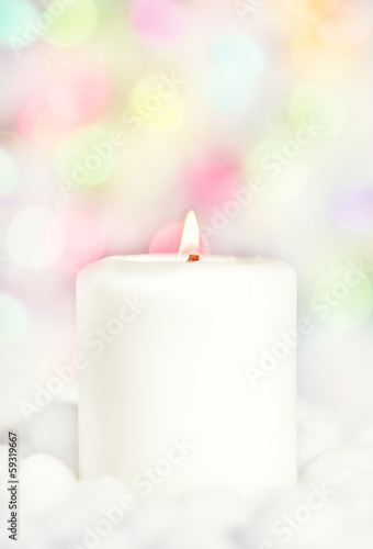 Christmas white candle