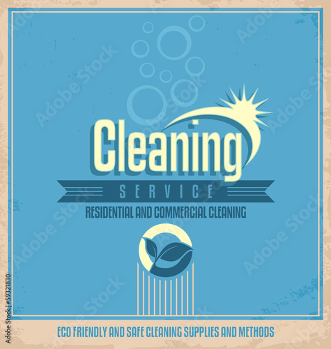 Vintage poster design for cleaning service