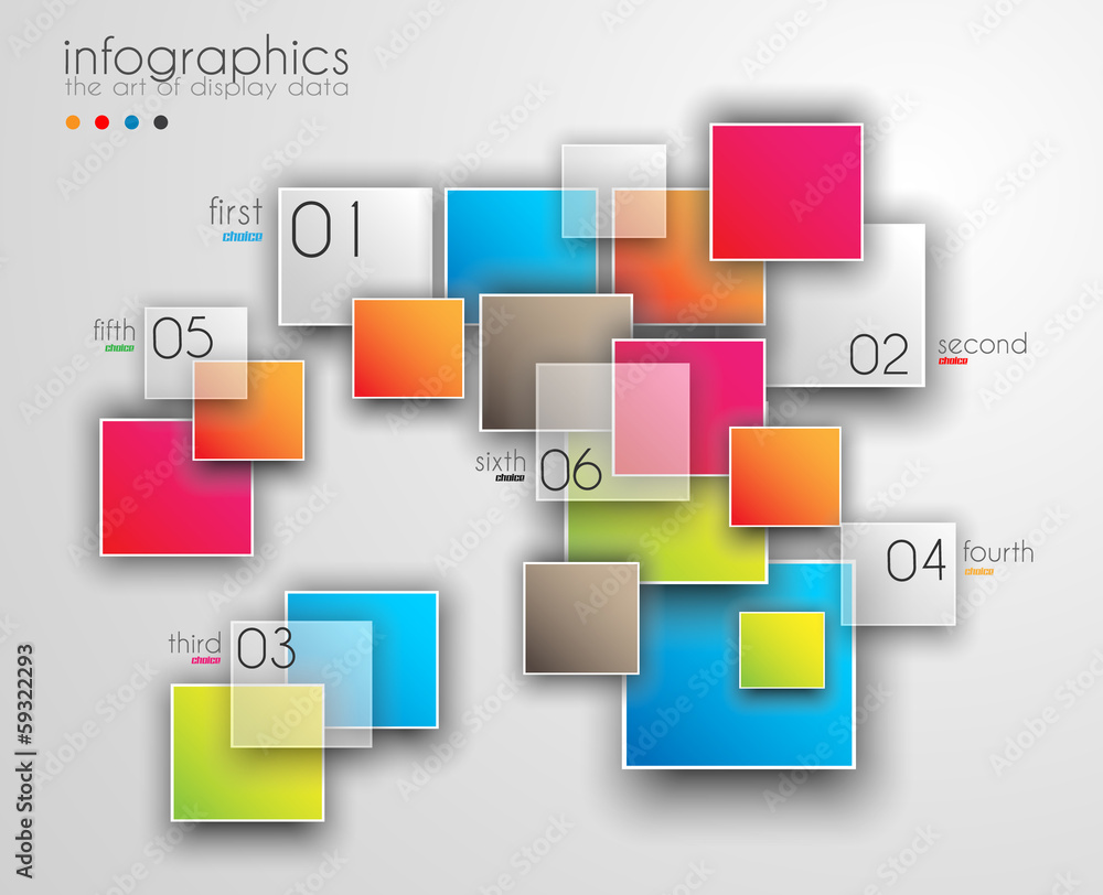 Infographic Design Template with modern flat style Infographic Design Template with modern flat style