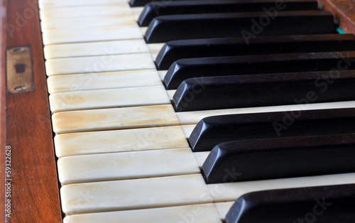 Wallpaper Mural Piano keys of an old piano Torontodigital.ca
