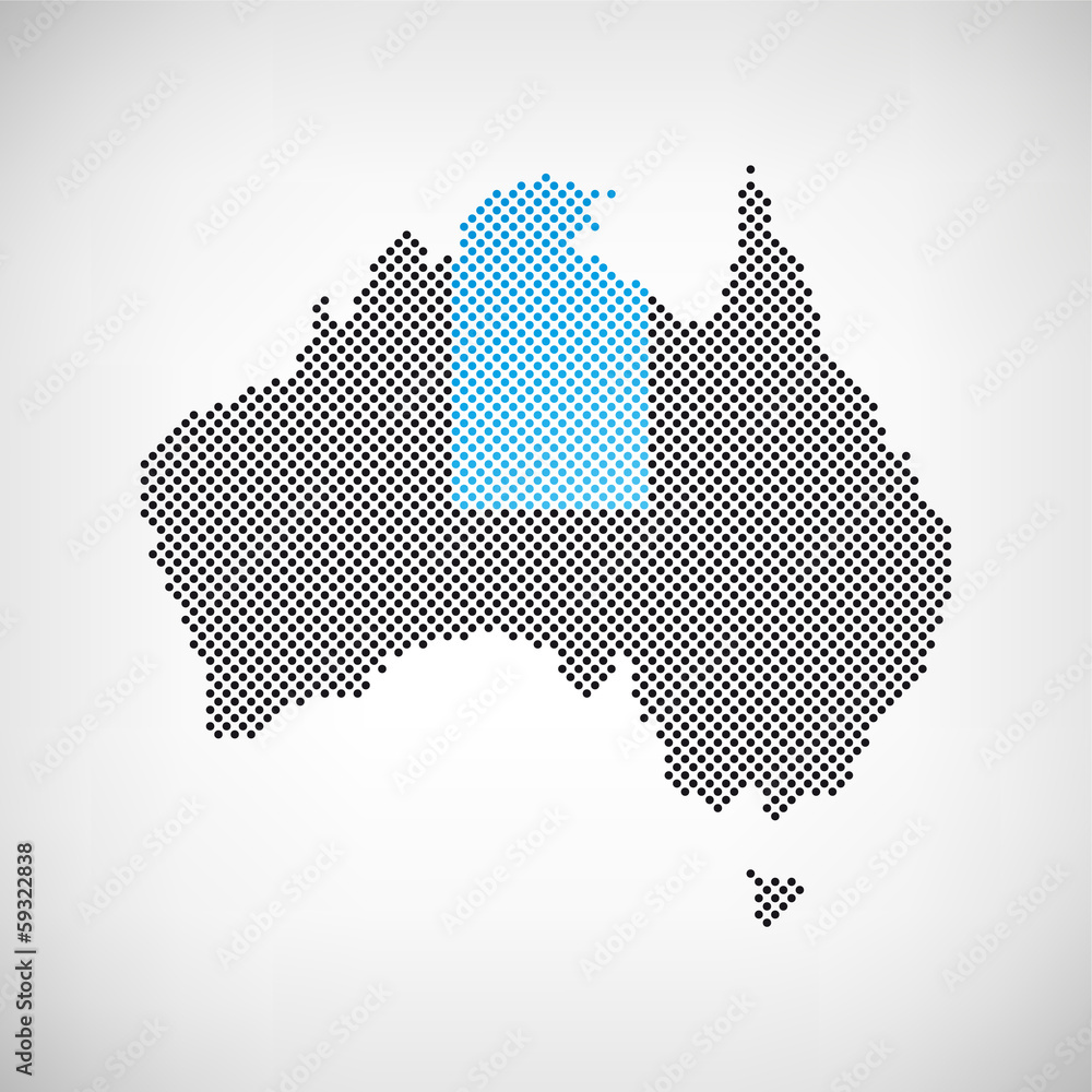 Australien Karte Northern Territoy