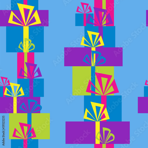 Pattern with colorful gift boxes