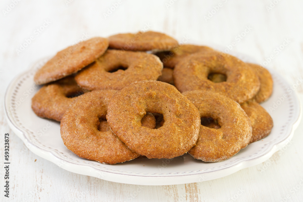 cookies on white plate cookies on white plate