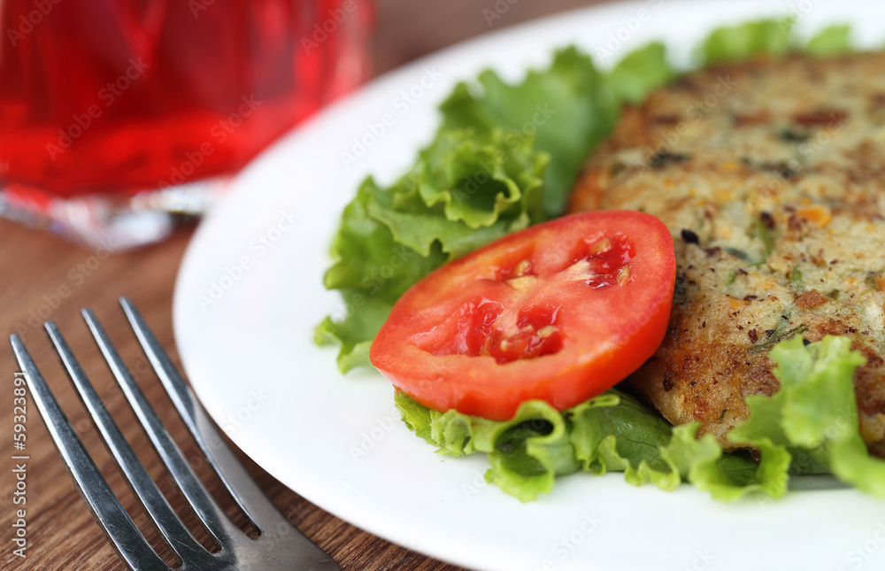 Vegetable cutlet