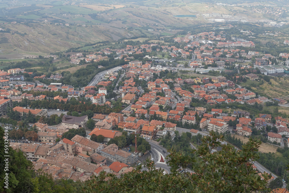 San Marino, View from the hill Monte Titano