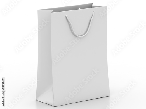 bag, isolated on white background in the 3-d visualization