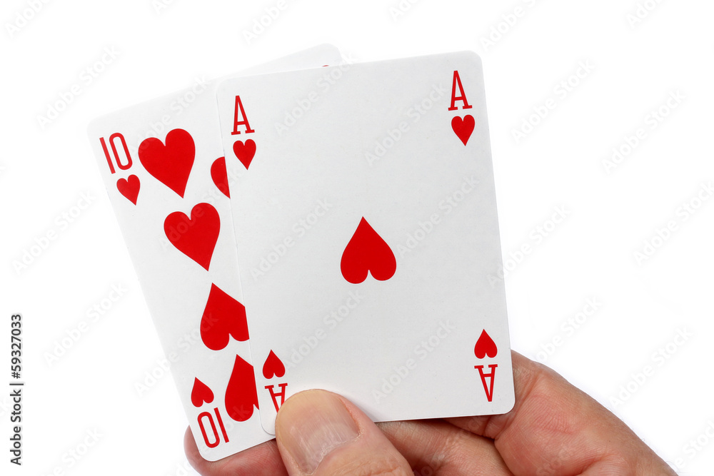 Blackjack – 21. As et 10 en coeur Blackjack – 21. As et 10 en coeur