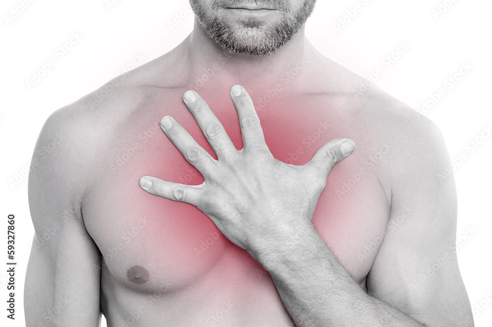 Naklejka premium Chest pain