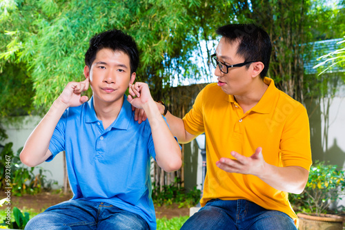 Chinese father gives his son some advice