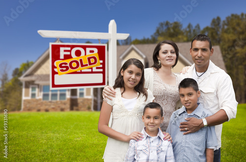 Hispanic Family, New Home a...