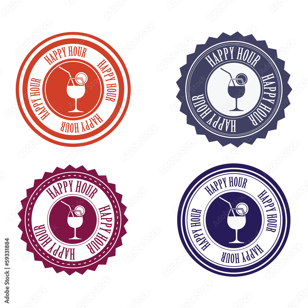 happy hour labels