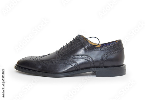 The black man's shoe isolated on white background.