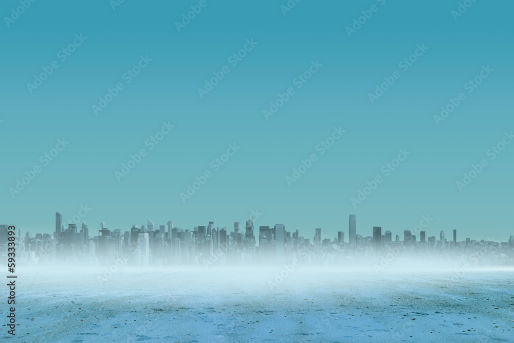 Fototapeta premium Cityscape on the horizon