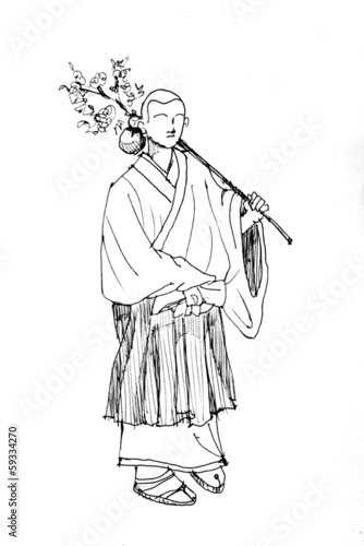 Japanese zen monk
