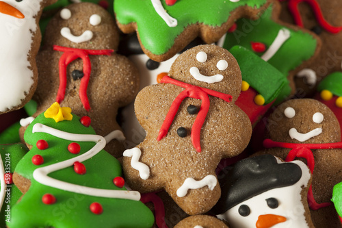 Traditional Iced Gingerbread Christmas Cookies