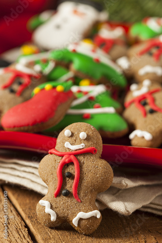 Traditional Iced Gingerbread Christmas Cookies