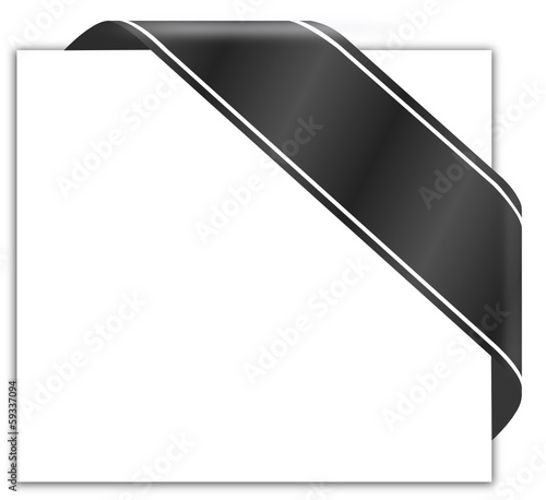 Trauerkarte Schleife schwarz  #131211-svg01