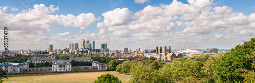 Panoramic view of eastern London
