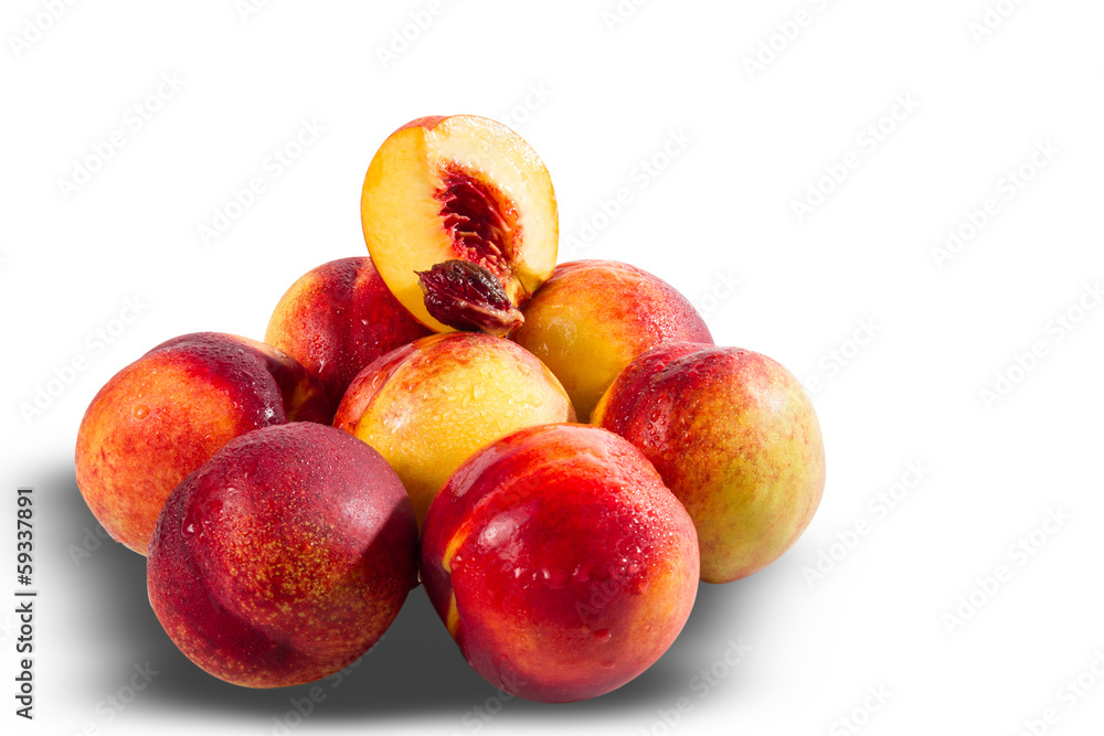 Ripe juicy nectarines Ripe juicy nectarines