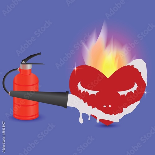 extinguisher and heart