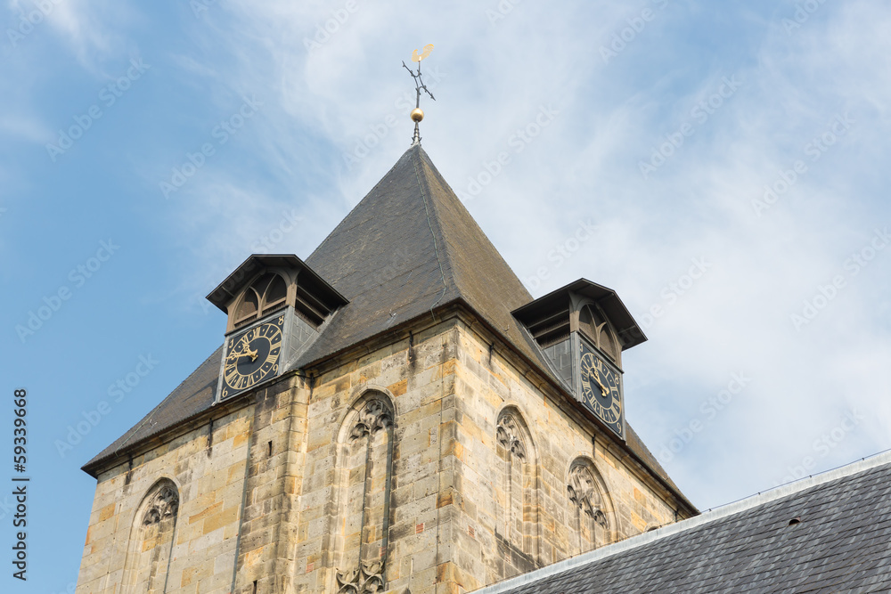 Church tower of village Delden in the Netherlands