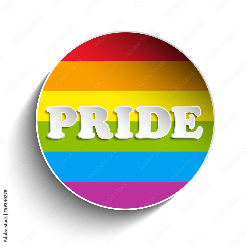 Fototapeta premium Gay Flag Circle Striped Sticker