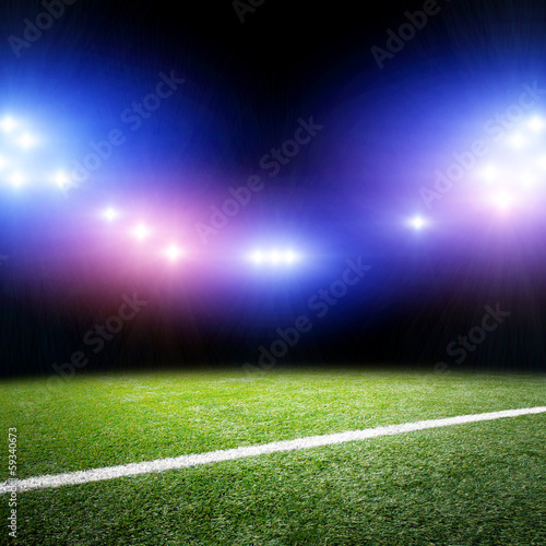 Image of stadium in lights and flashes